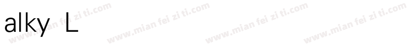 alky Light字体转换